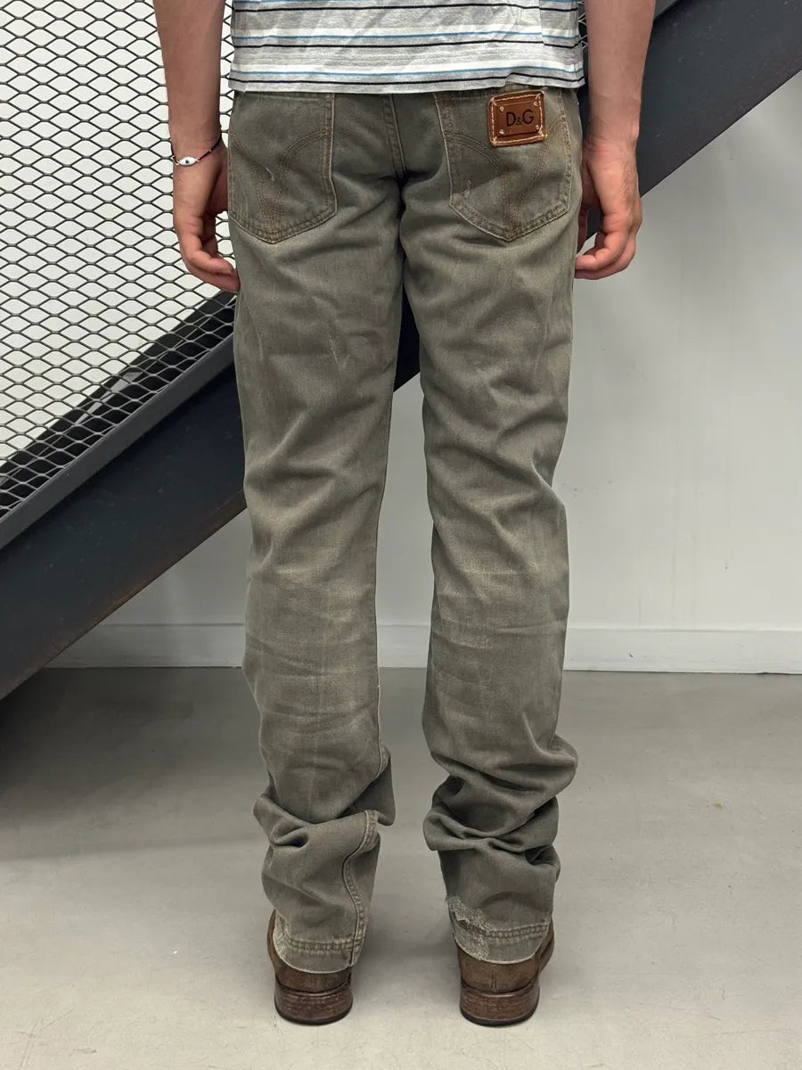 AW2008 Dolce & Gabbana Distressed Grey Denim Jeans aRgRNrk 2