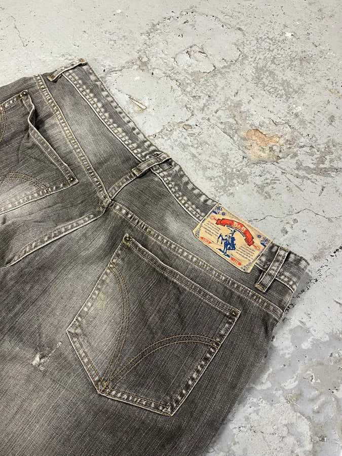 AW2008 Dolce & Gabbana Grey Faded Distressed Denim Jeans NaJTYNZ 8