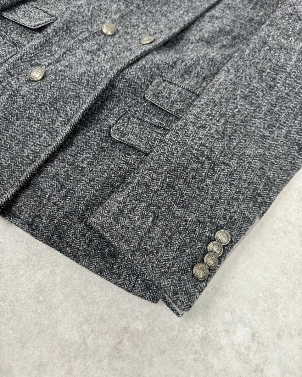 AW2006 Dolce & Gabbana Grey Wool Buttoned Coat FICPonk 7