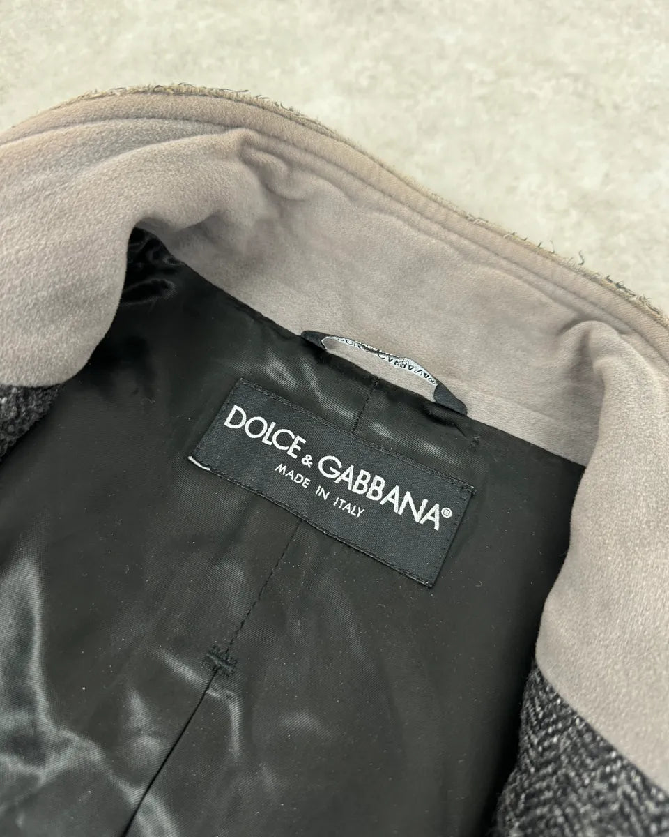 AW2006 Dolce & Gabbana Grey Wool Buttoned Coat FICPonk 9