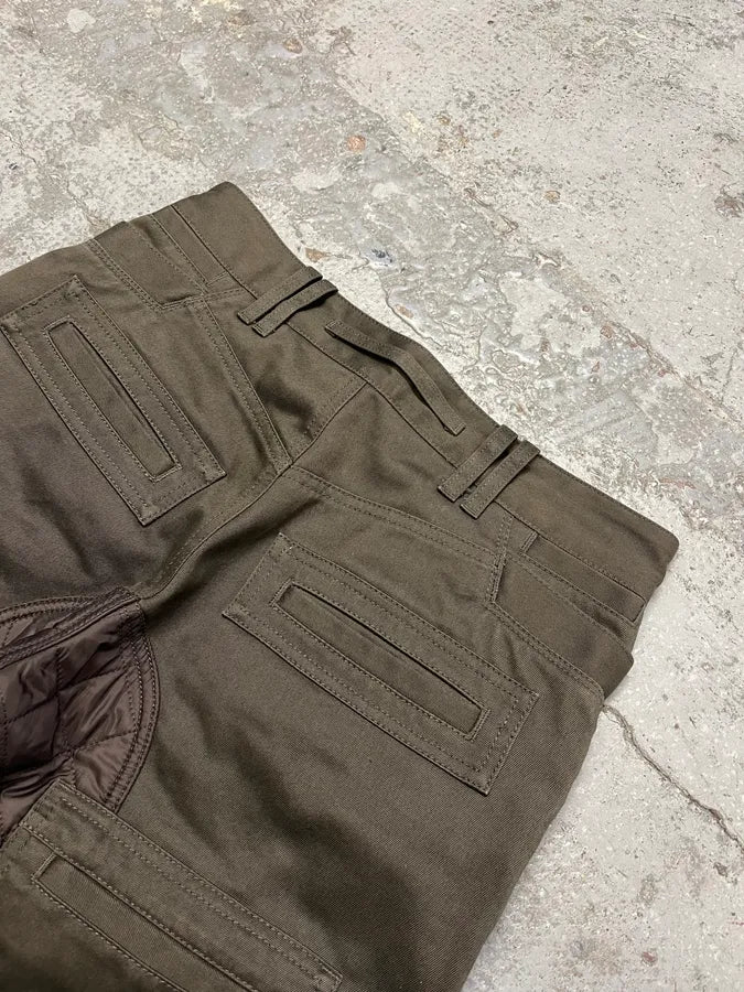 AW2008 Dolce & Gabbana Hybrid Khaki Nylon Cargo Pants dKgQZrJ 6