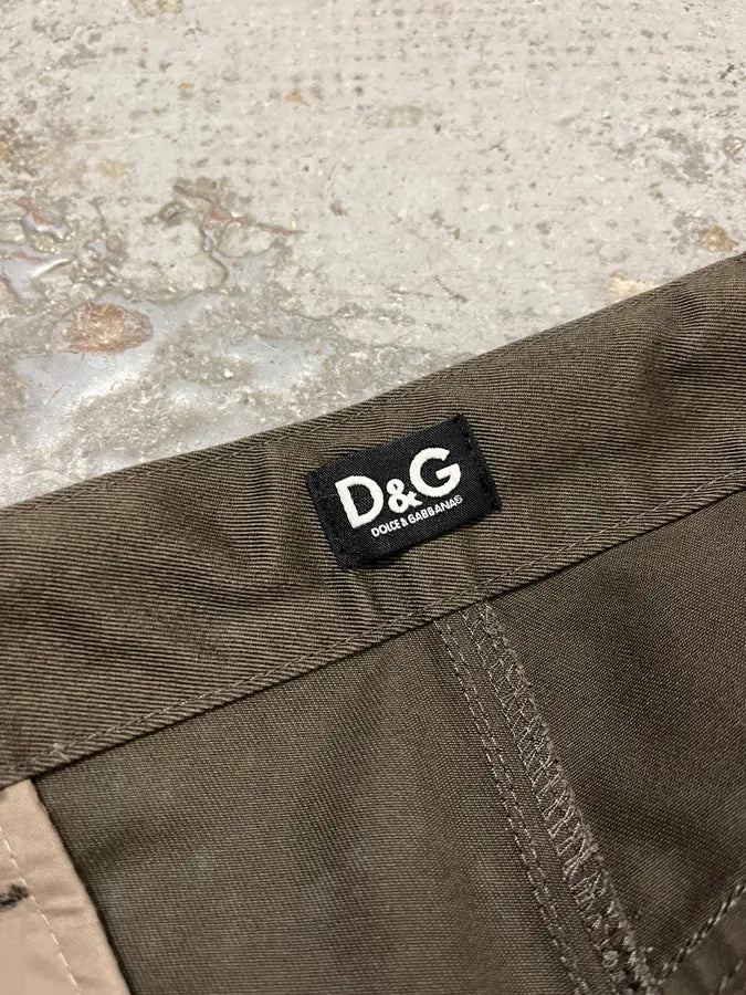 AW2008 Dolce & Gabbana Hybrid Khaki Nylon Cargo Pants dKgQZrJ 7