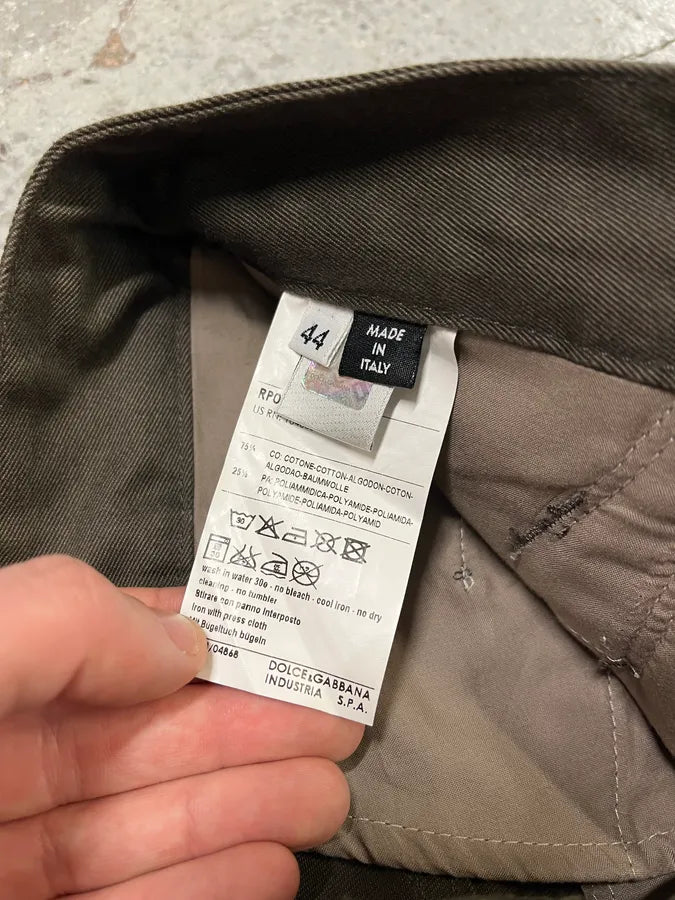 AW2008 Dolce & Gabbana Hybrid Khaki Nylon Cargo Pants dKgQZrJ 9