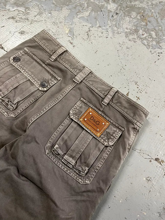 AW2008 Dolce & Gabbana Multi-Pocket Grey Cargo Pants VAxPVUt 9