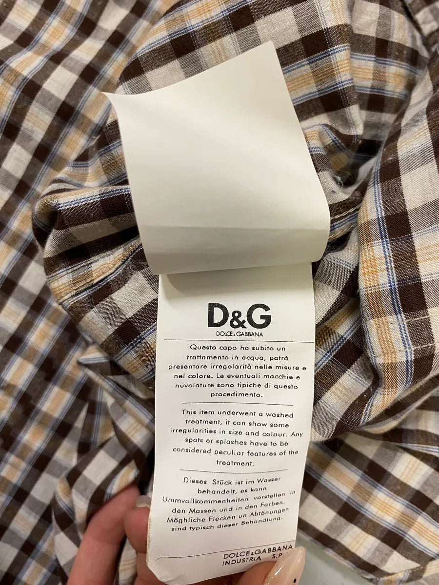 AW2008 Dolce & Gabbana Multi Pockets Checkered Classy Shirt WjIpaZd 8