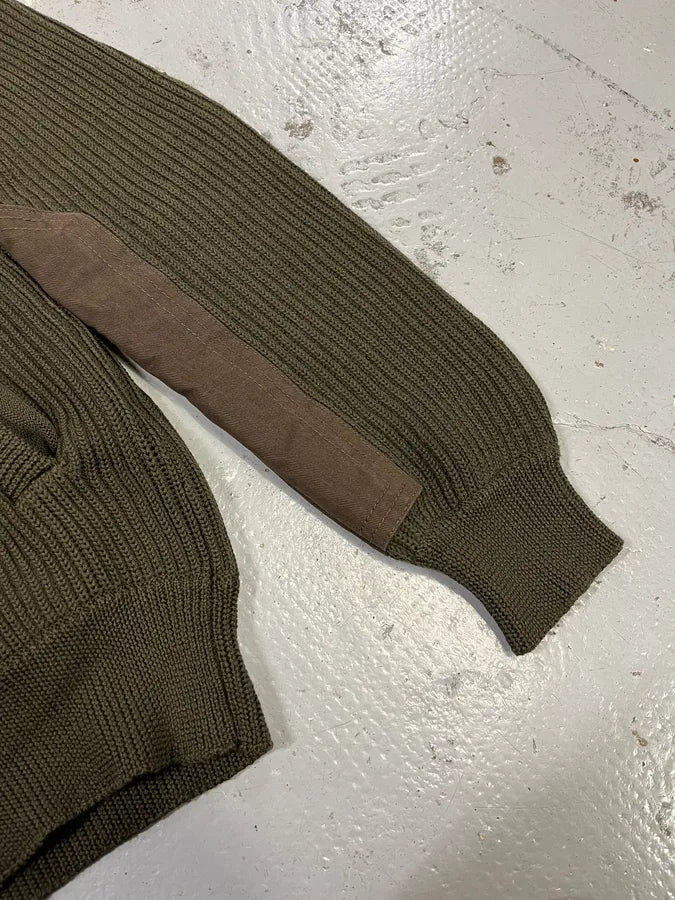 AW2008 Dolce & Gabbana Olive Green Wool & Military Canva Sweater XeKuDAa 5