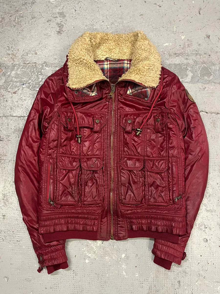 AW2008 Dolce & Gabbana Red Multi Pockets Cargo Puffer Jacket SAgfWOY 0
