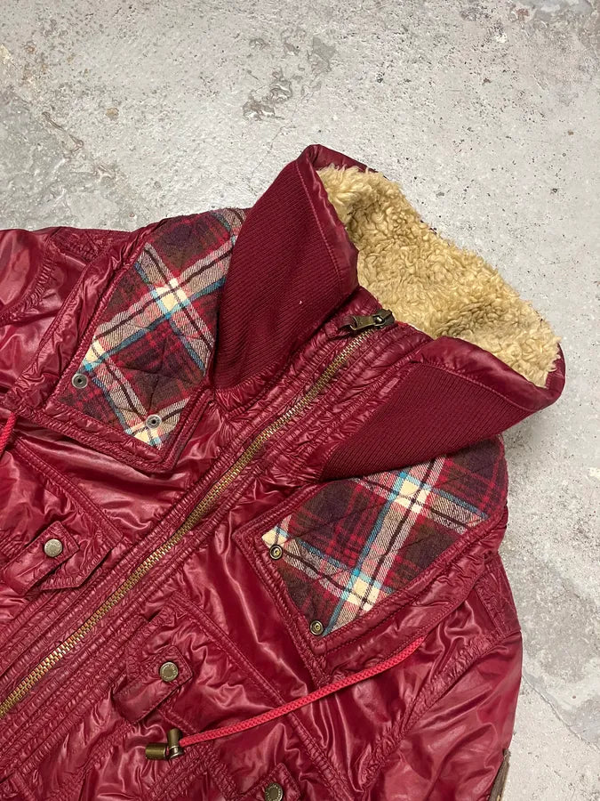 AW2008 Dolce & Gabbana Red Multi Pockets Cargo Puffer Jacket SAgfWOY 5