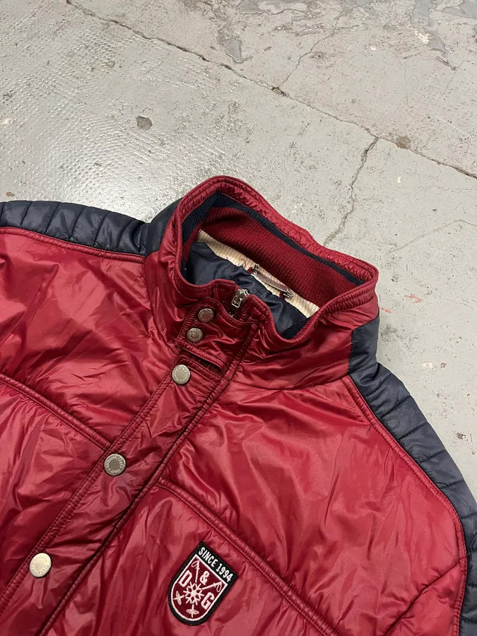 AW2008 Dolce & Gabbana Ski Retractable Hood Red Puffer Jacket zTBrJcS 4