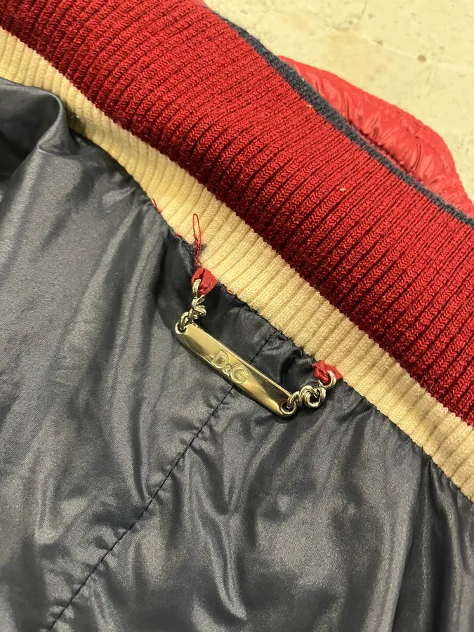AW2008 Dolce & Gabbana Ski Retractable Hood Red Puffer Jacket zTBrJcS 9