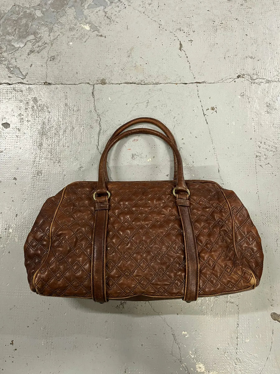 AW2008 Dolce & Gabbana Susanne Quilted Brown Leather Handle Bag VVtwqQz 2