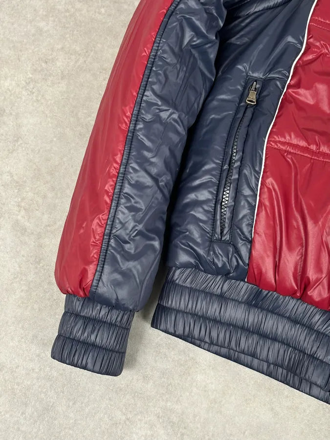 AW2008 Dolce & Gabbana UK Flag Blue & Red Fur Hooded Puffer Jacket YxGIqwS 10