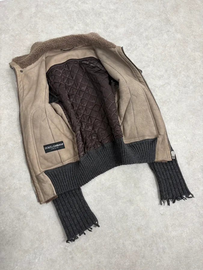 AW2008 Dolce & Gabbana Wool & Shearling Jacket lnJJBaX 8