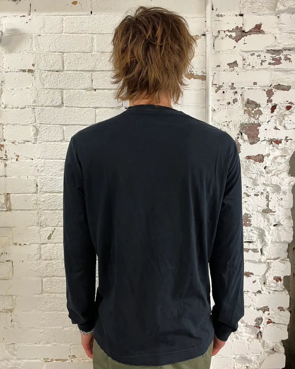 AW2008 Dsquared2 Black & Blue Obscure  Longsleeve T-Shirt zPaABAb 2