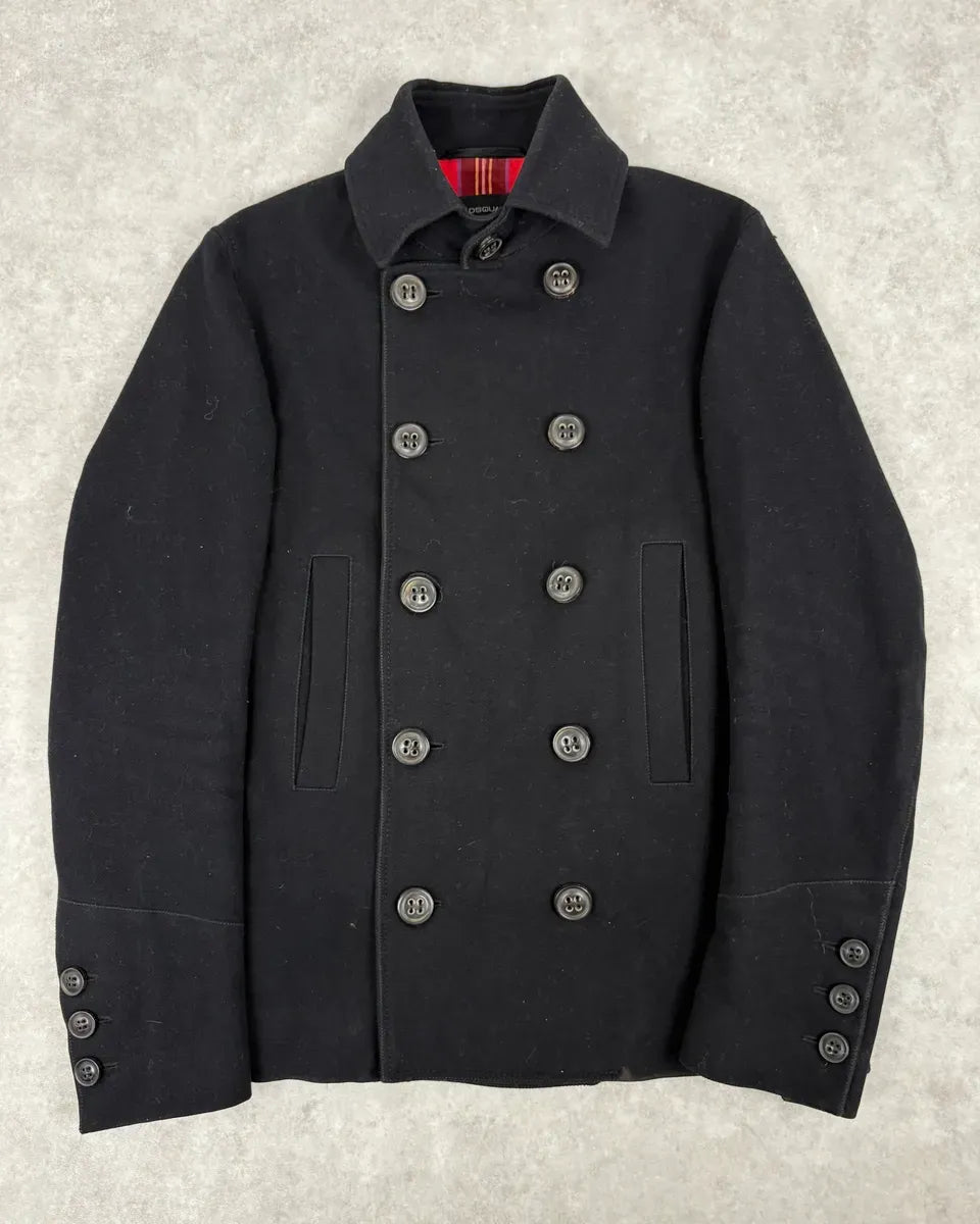 AW2008 Dsquared2 Black Caban Wool Jacket lOWLxtK 0