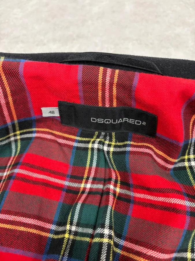 AW2008 Dsquared2 Black Caban Wool Jacket lOWLxtK 11