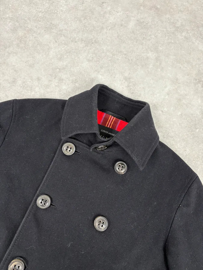 AW2008 Dsquared2 Black Caban Wool Jacket lOWLxtK 3