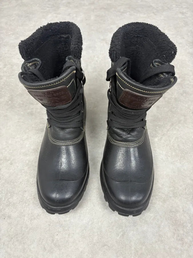 AW2008 Dsquared2 Black Puffer Leather Ski Boots PaeyDKq 1