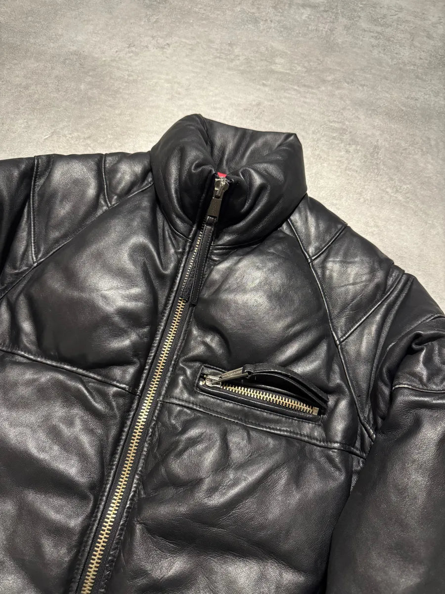 AW2008 Dsquared2 Puffer Black Leather Jacket – Dolce Vita Hub