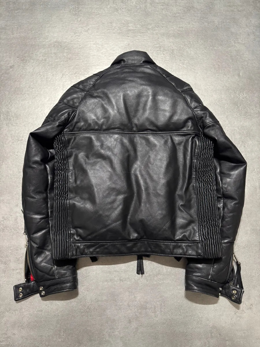 AW2008 Dsquared2 Puffer Black Leather Jacket (S) 3