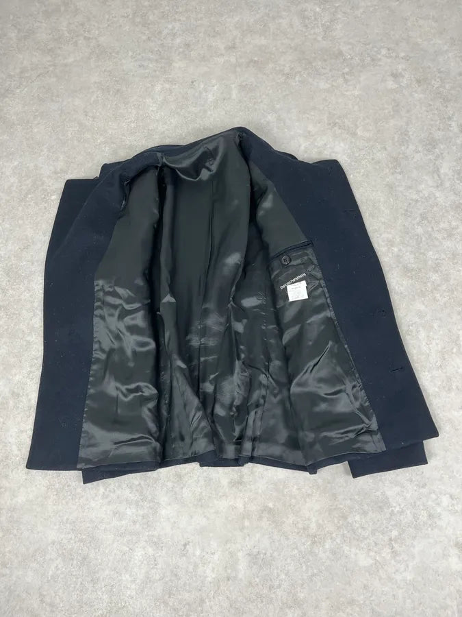 AW2008 Emporio Armani Black Asymmetrical Officer Jacket OikgdcA 6