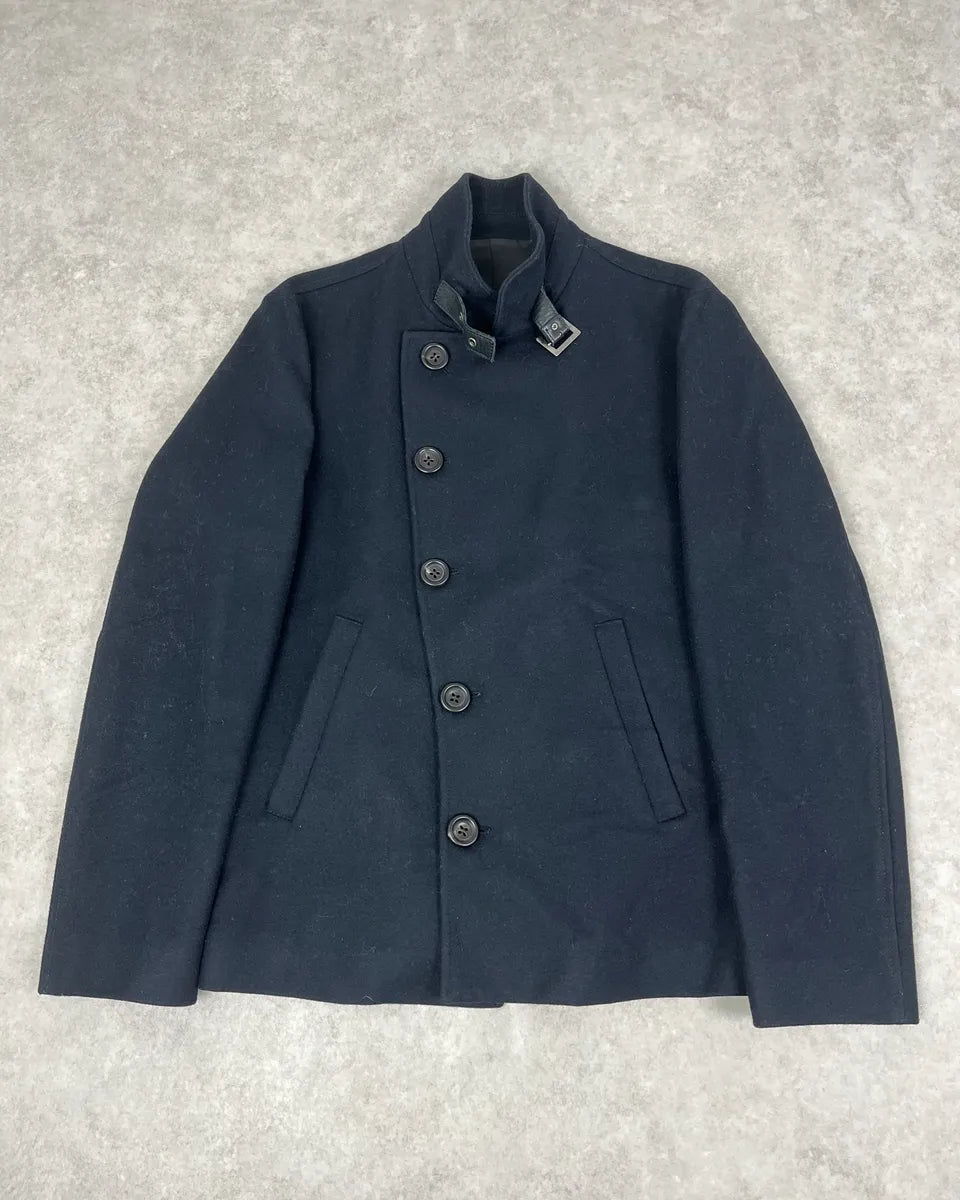 AW2008 Emporio Armani Black Asymmetrical Officer Jacket OikgdcA 2