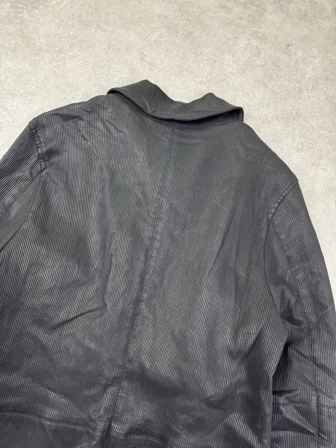 AW2008 Emporio Armani Black Avant-Garde Multi-Zip Long Jacket tsFqqMt 7