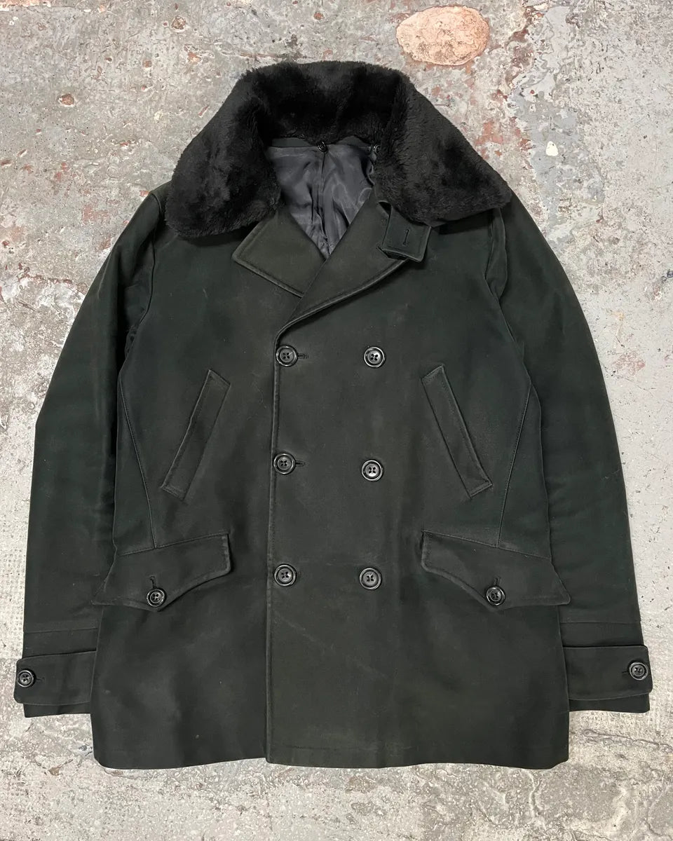 AW2008 Emporio Armani Dark Green Caban Dark Buttoned Jacket (M/L) qPGBNOE 0