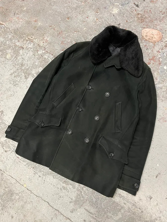 AW2008 Emporio Armani Dark Green Caban Dark Buttoned Jacket (M/L) qPGBNOE 4