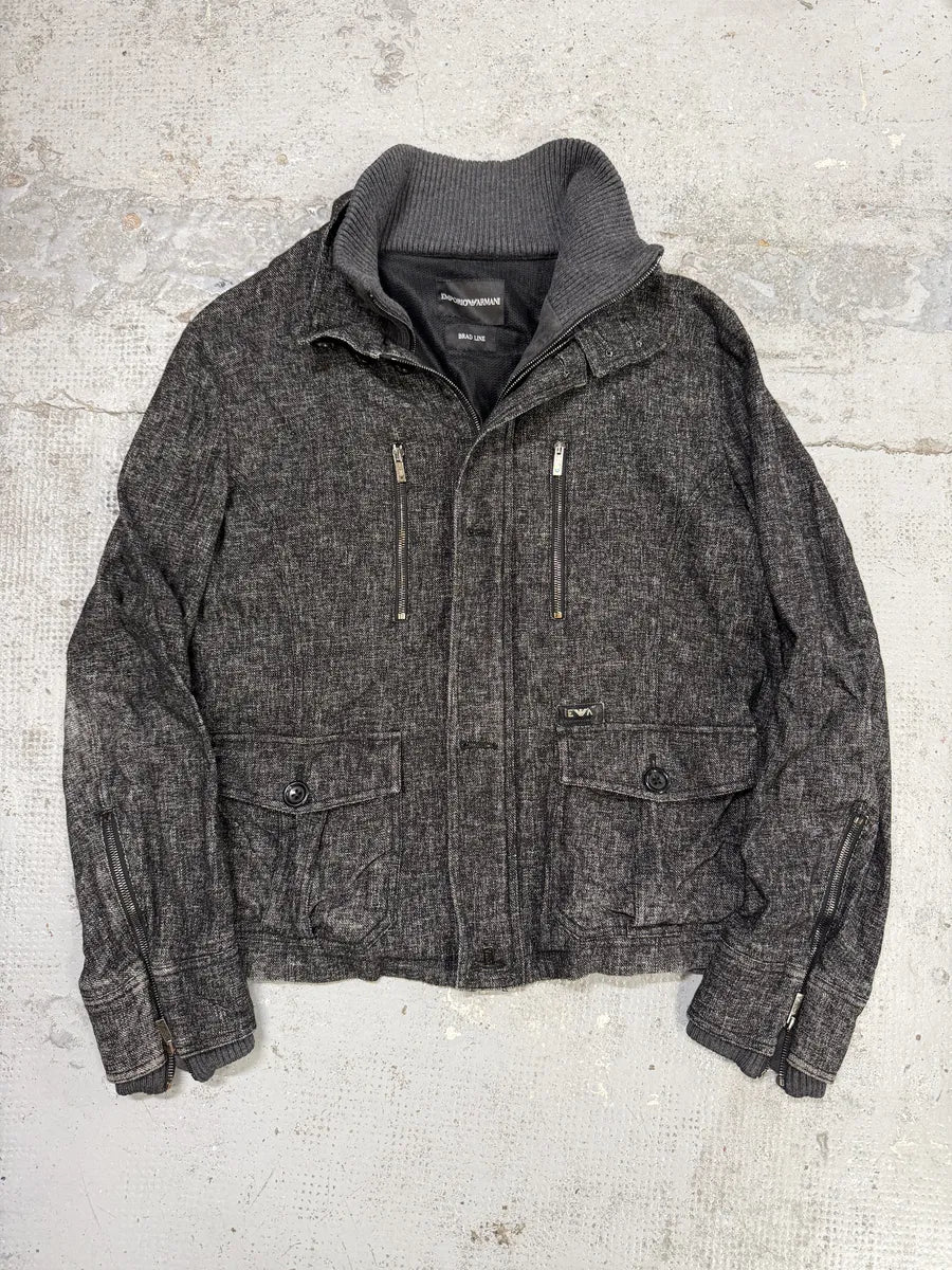 AW2008 Emporio Armani Grey Wool Jacket sMVBIfO 4