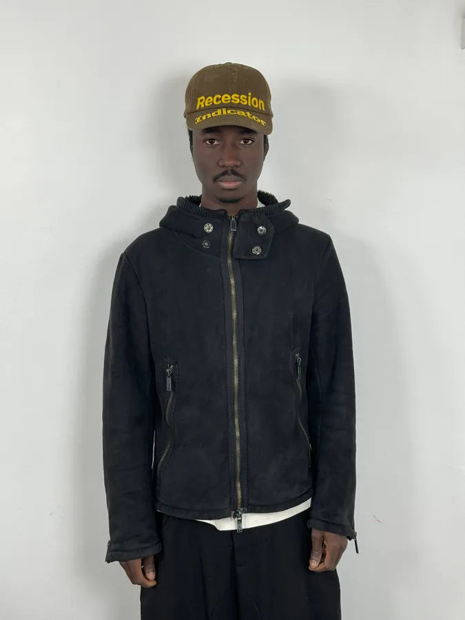 AW2008 Emporio Armani Hooded Soft Black Jacket QvZqoQE 1