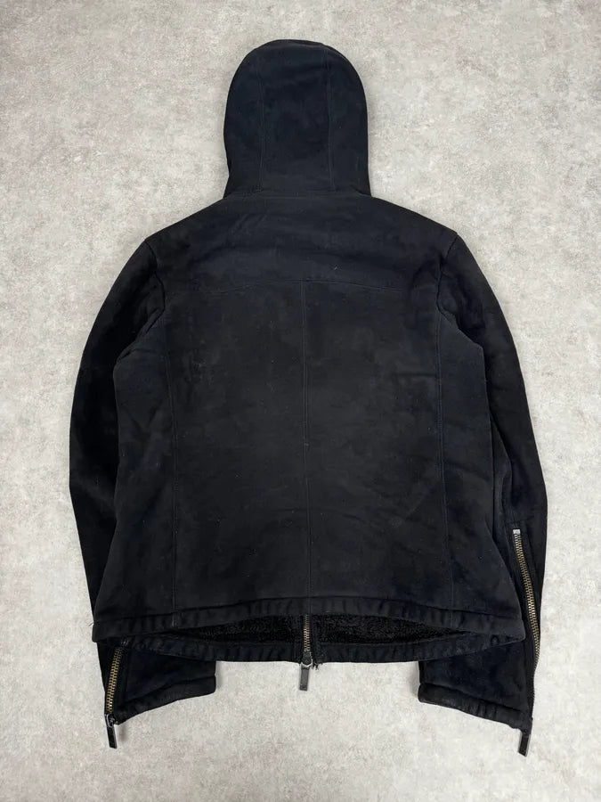 AW2008 Emporio Armani Hooded Soft Black Jacket QvZqoQE 3