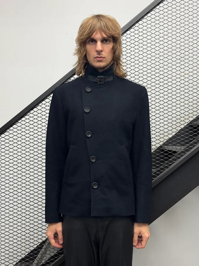 AW2008 Emporio Armani Navy Asymmetrical Officer Jacket OikgdcA 2