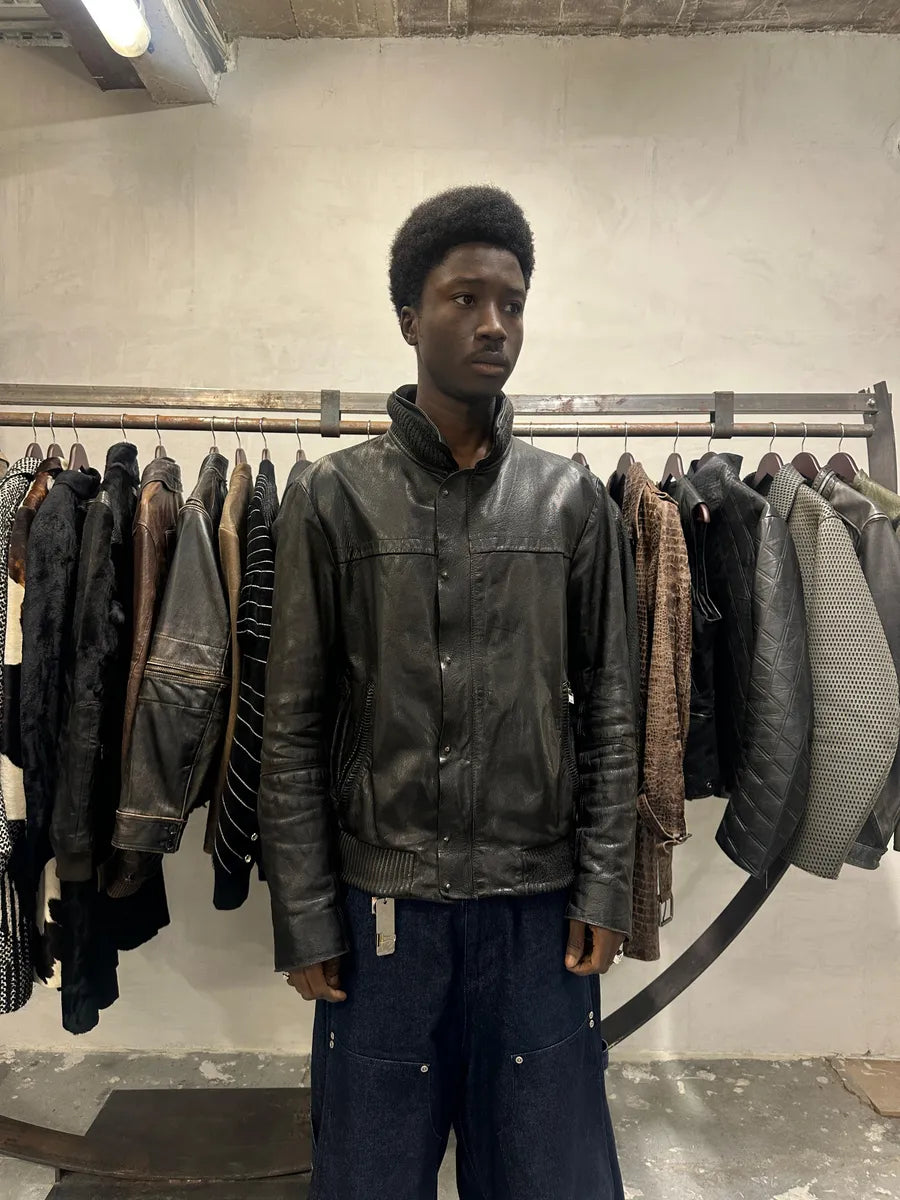 AW2008 Emporio Armani Obscure Premium Alpha Leather Jacket mlSlUNa 1