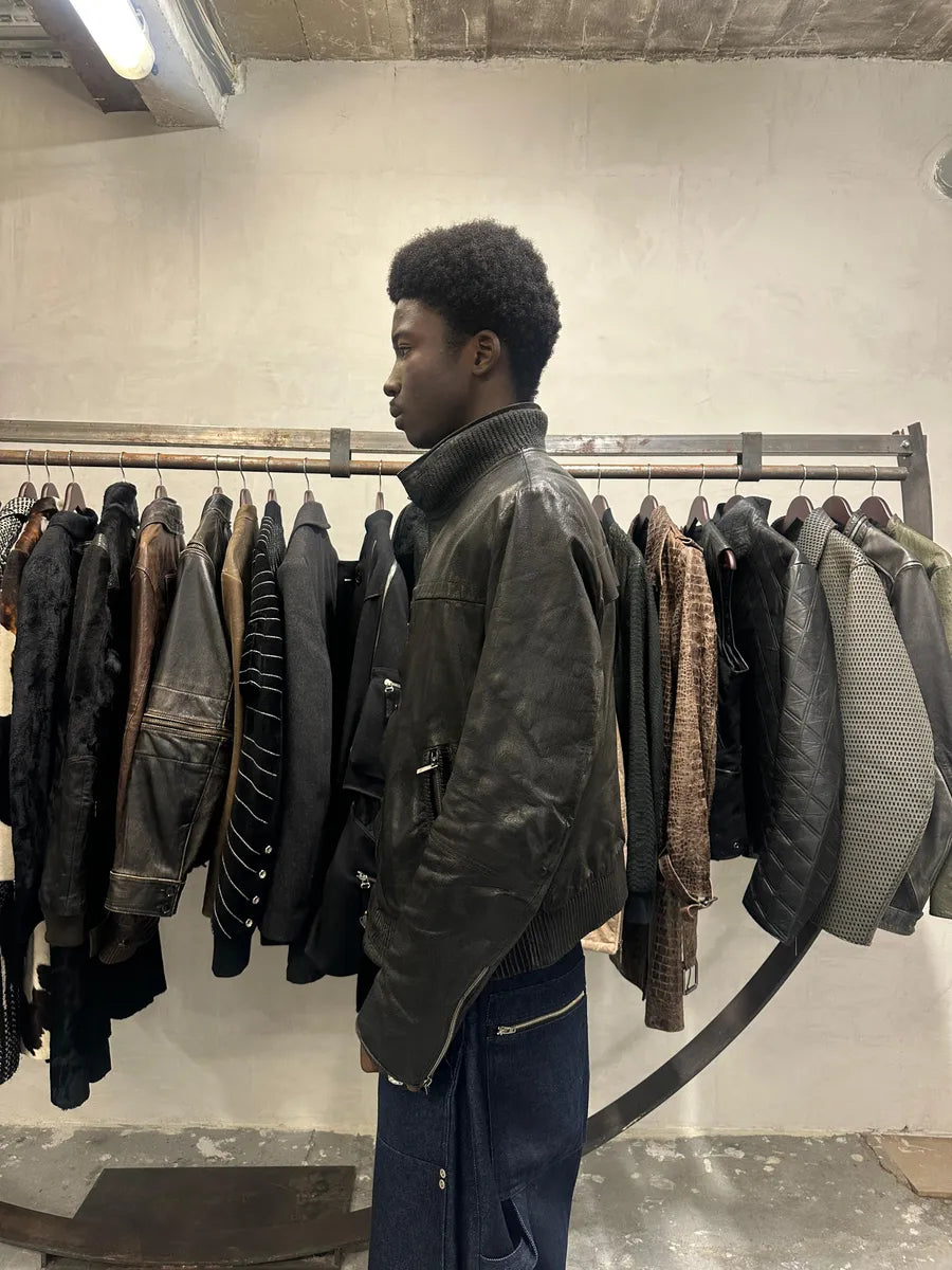 AW2008 Emporio Armani Obscure Premium Alpha Leather Jacket mlSlUNa 2