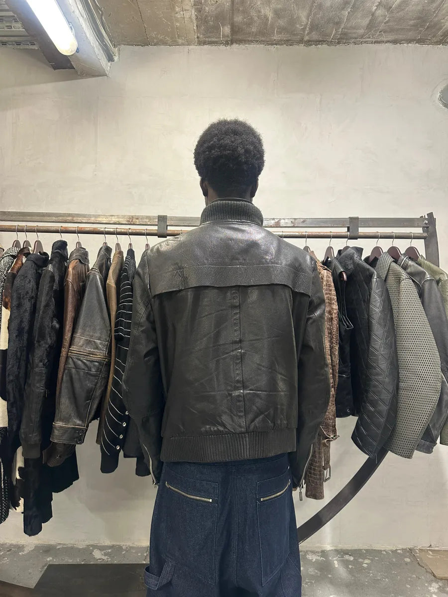 AW2008 Emporio Armani Obscure Premium Alpha Leather Jacket mlSlUNa 4