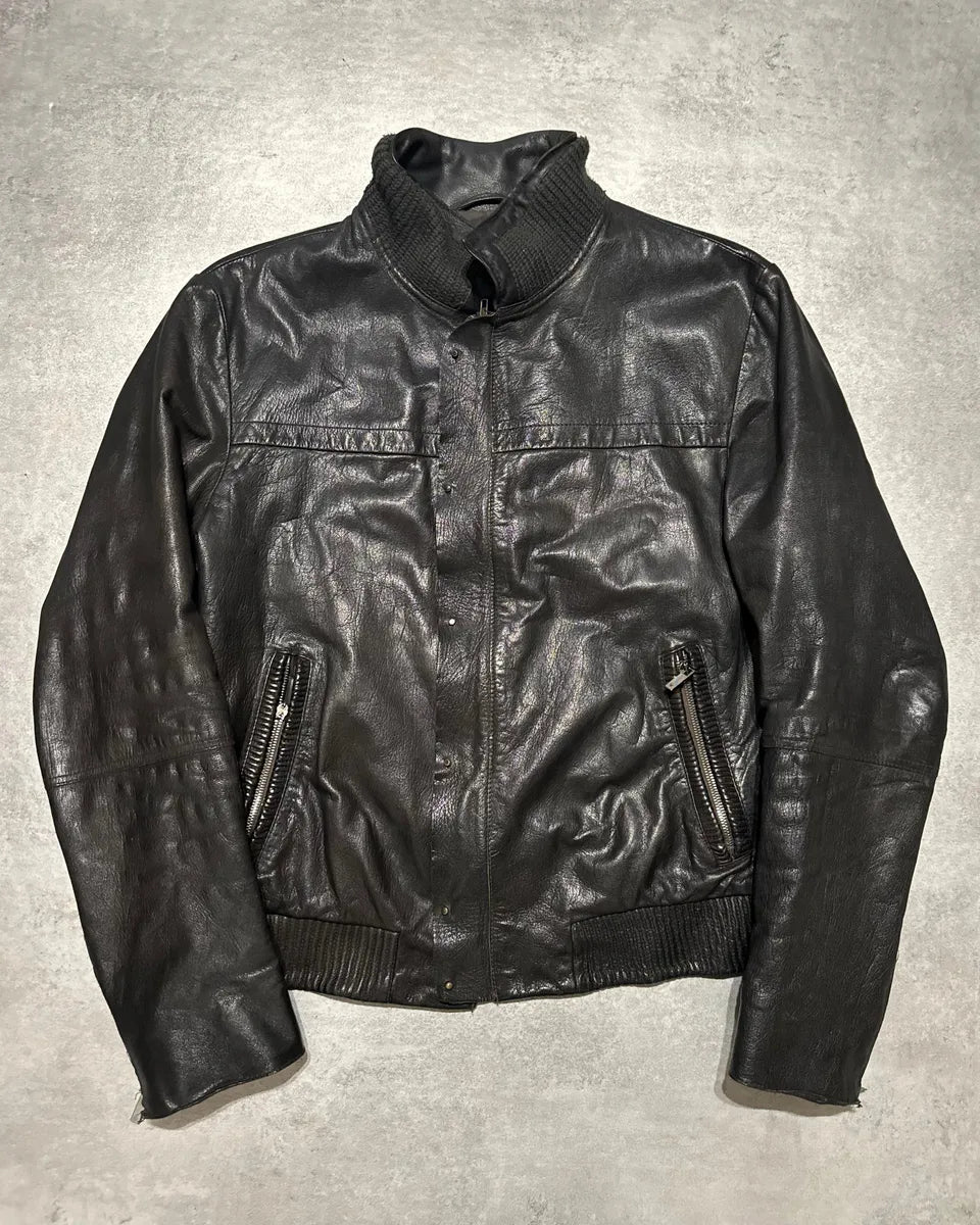 AW2008 Emporio Armani Obscure Premium Alpha Leather Jacket mlSlUNa 6