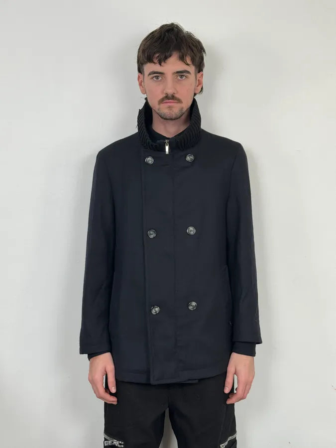 AW2008 Gianfranco Ferré Navy Wool Buttoned Officer Jacket fvjYCfy 1