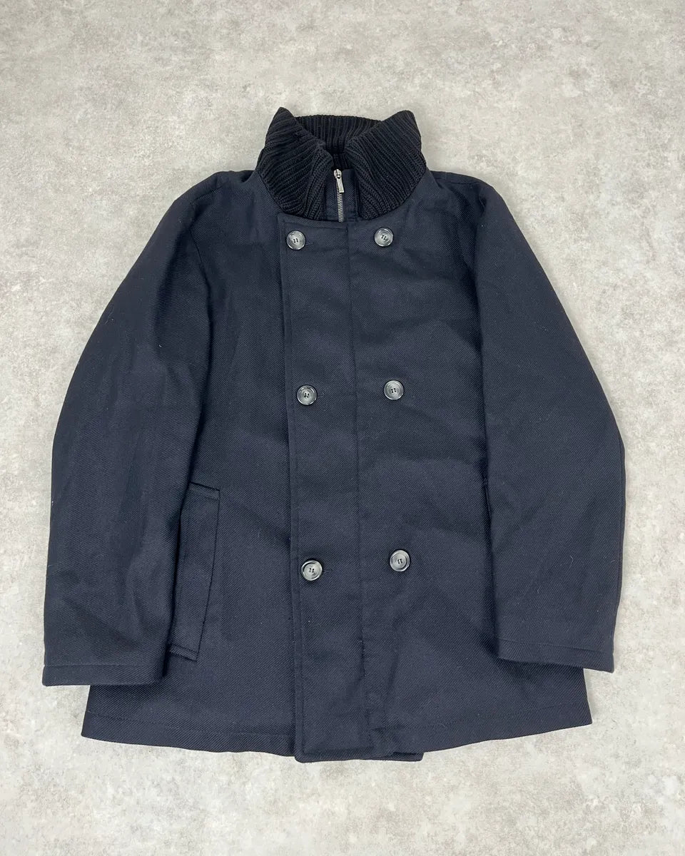 AW2008 Gianfranco Ferré Navy Wool Buttoned Officer Jacket fvjYCfy 0