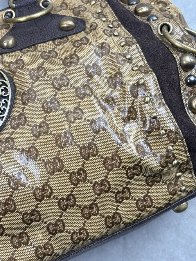 AW2008 Gucci Babouska Hysteria Monogram Beige Bag by Frida Giannini GhvtHLZ 11