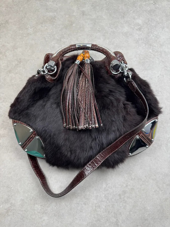 AW2008 Gucci Babouska Indy Leather Fur Python Bag by Frida Giannini jaYRQgC 13