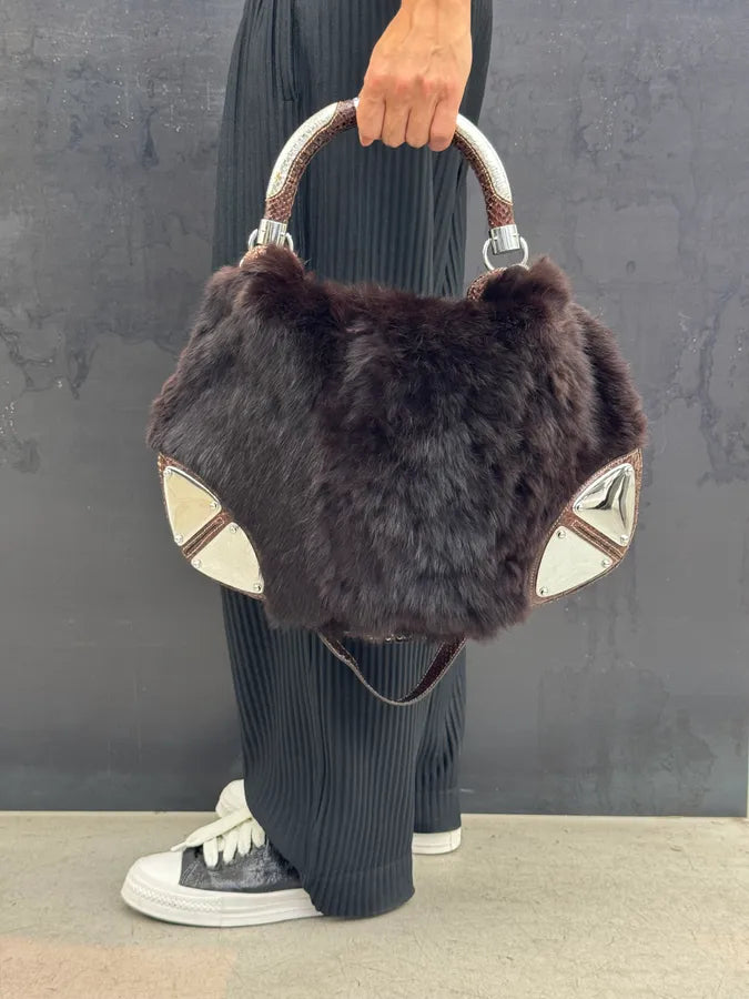 AW2008 Gucci Babouska Indy Leather Fur Python Bag by Frida Giannini jaYRQgC 2