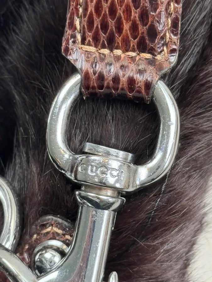 AW2008 Gucci Babouska Indy Leather Fur Python Bag by Frida Giannini jaYRQgC 6