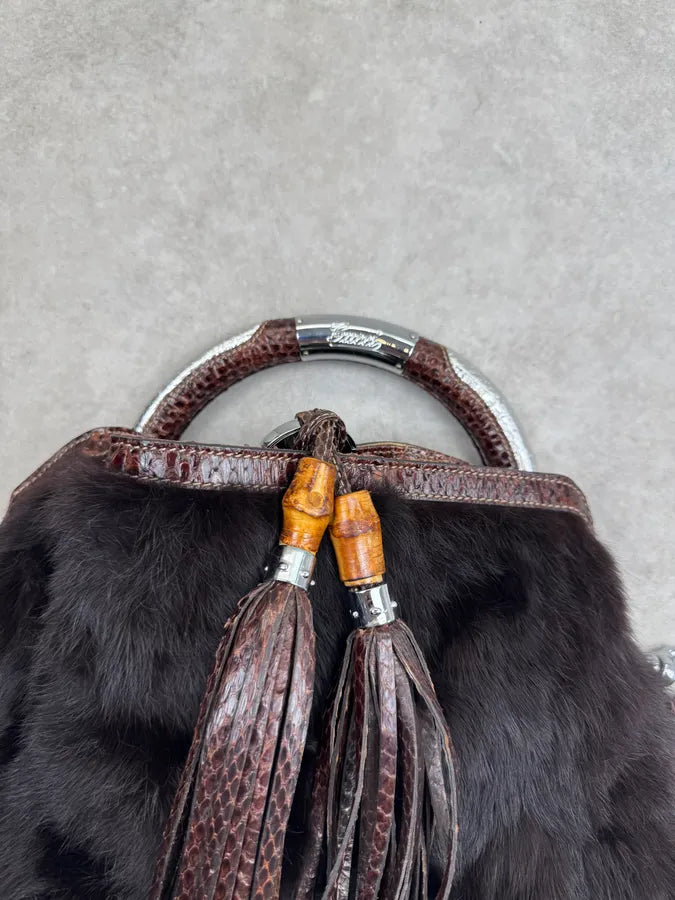 AW2008 Gucci Babouska Indy Leather Fur Python Bag by Frida Giannini jaYRQgC 9