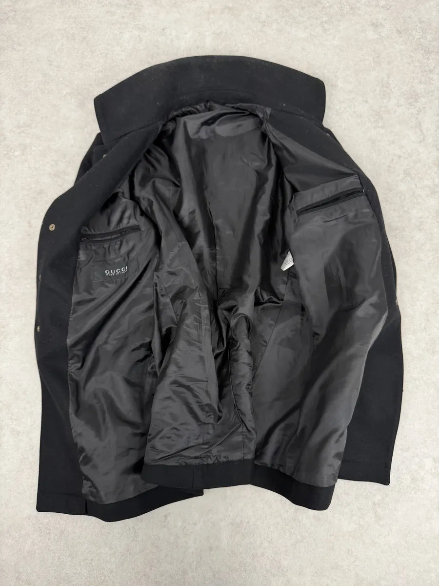 AW2008 Gucci Black Buttoned Classy Trench Coat kEoStht 10