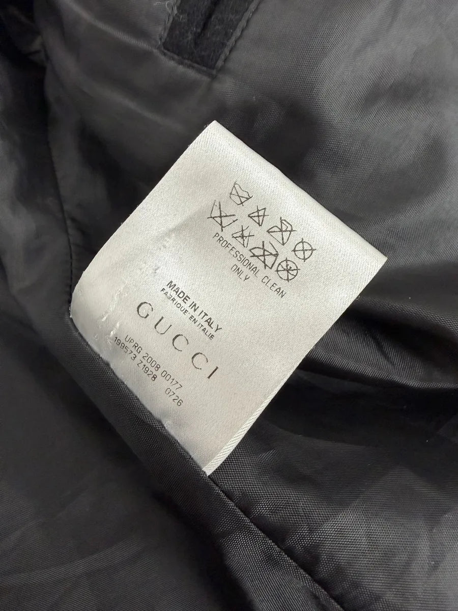 AW2008 Gucci Black Buttoned Classy Trench Coat kEoStht 7