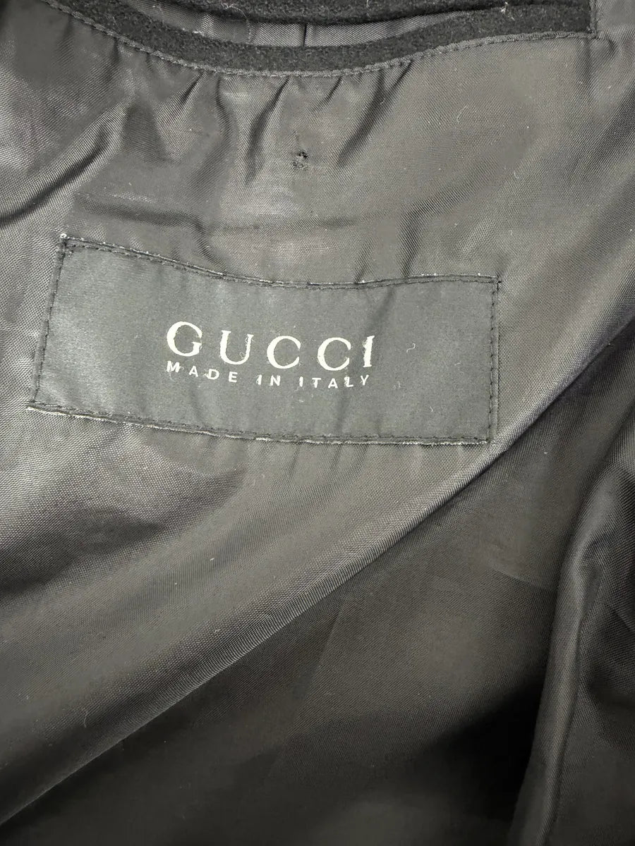 AW2008 Gucci Black Buttoned Classy Trench Coat kEoStht 9