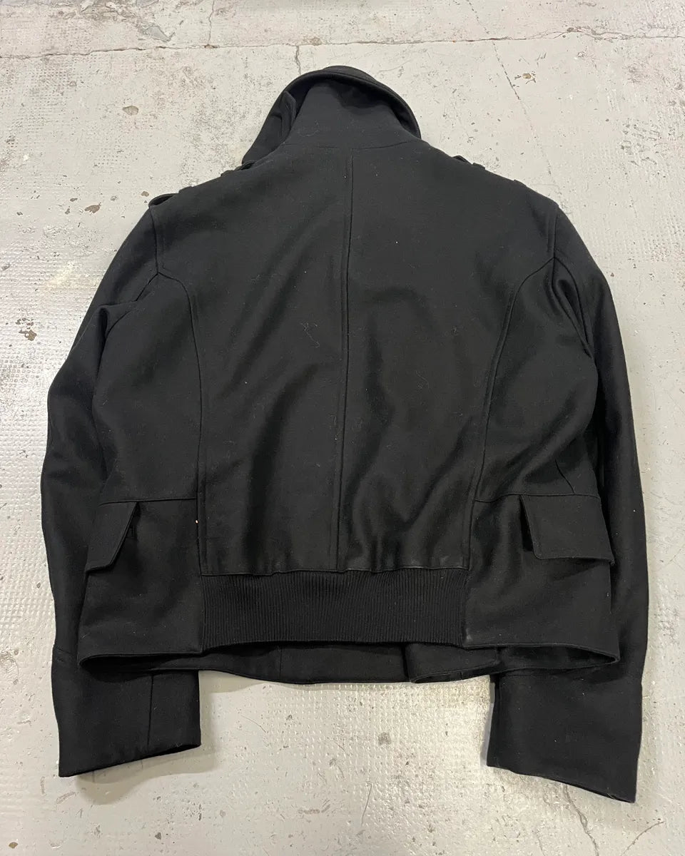 AW2008 Gucci Black Buttoned Officer Wool Jacket by Frida Giannini bBAQgJa 5