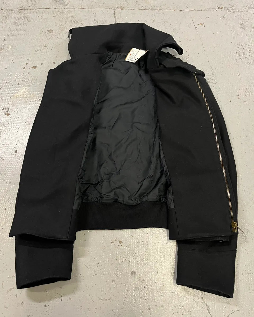 AW2008 Gucci Black Buttoned Officer Wool Jacket by Frida Giannini bBAQgJa 6