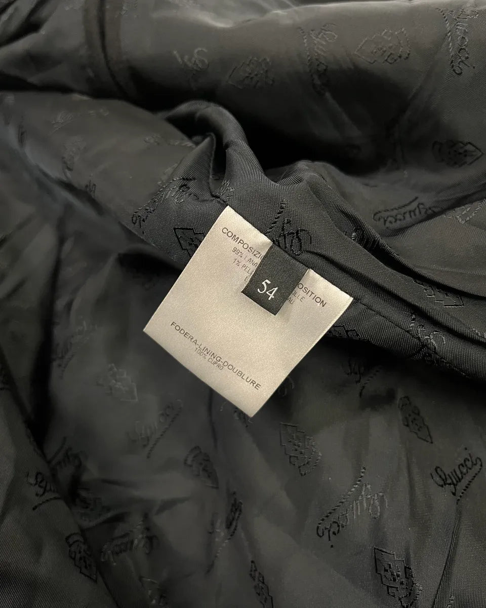 AW2008 Gucci Black Buttoned Officer Wool Jacket by Frida Giannini bBAQgJa 8